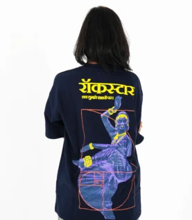 blue oversized t-shirt